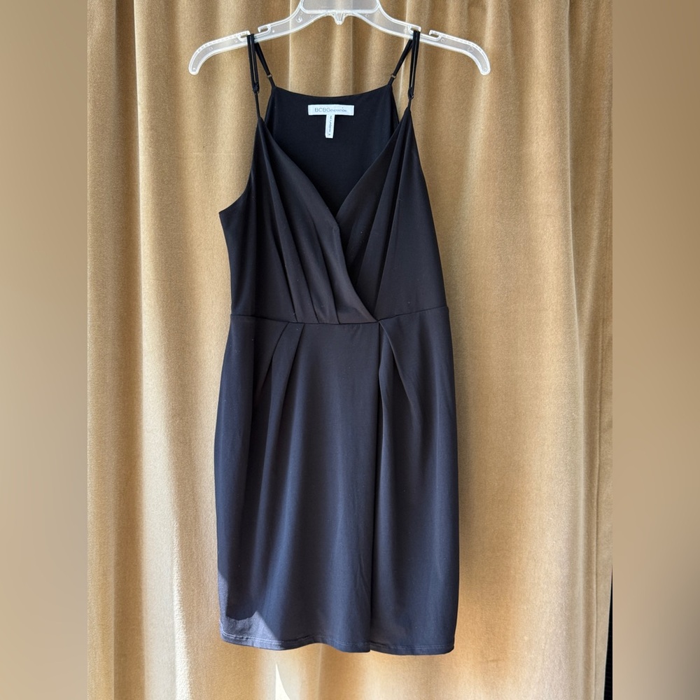 BCBGeneration Black Mini Sundress Spaghetti Strap